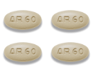 A set of four argo pills on a white background